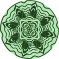 thumbnail image 1 of Ahgly Company Machine Washable Indoor Round Transitional Pale Green Area Rugs, 4' Round, 1 of 7
