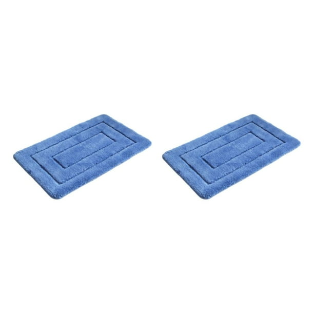 Naiovety Alfombrilla lavable a máquina para una fácil limpieza y antideslizante baño baño absorción de agua antideslizante azul 40x60CM Azul 40x60CM 2Conjunto