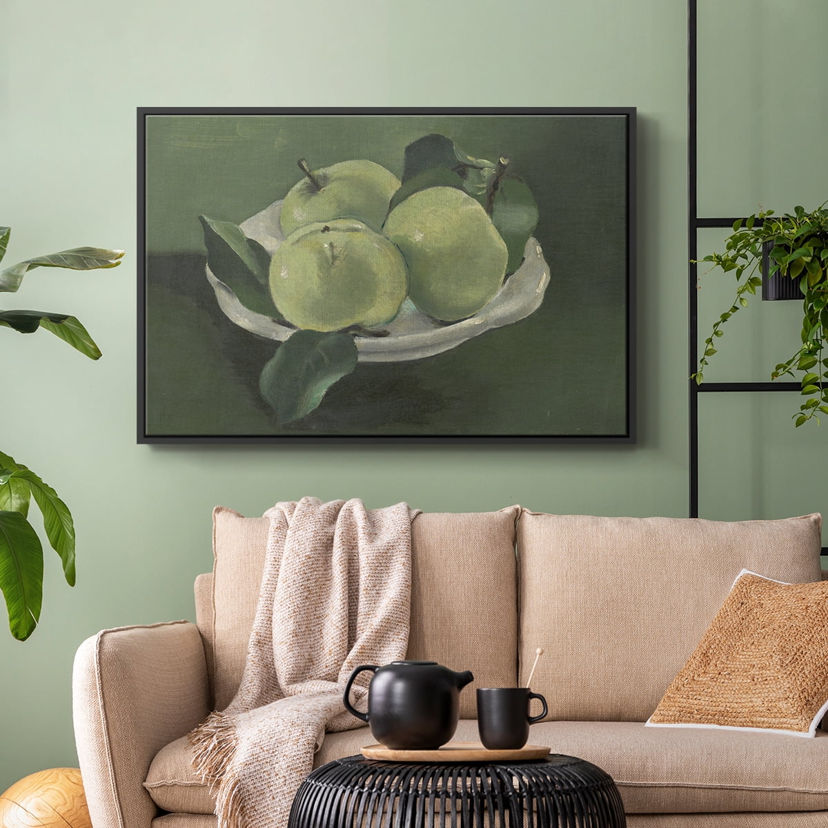 Vintage Botanical Print-LXXXVII By Wexford Home Framed in Black Wood Gallery Wrapped Canvas 25 in. x 37 in.
