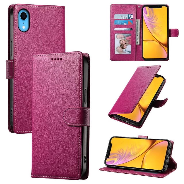 Case for FOXDOCK iPhone XR Wallet Case – Premium Leather, 3 Card Slots, Shockproof Protection