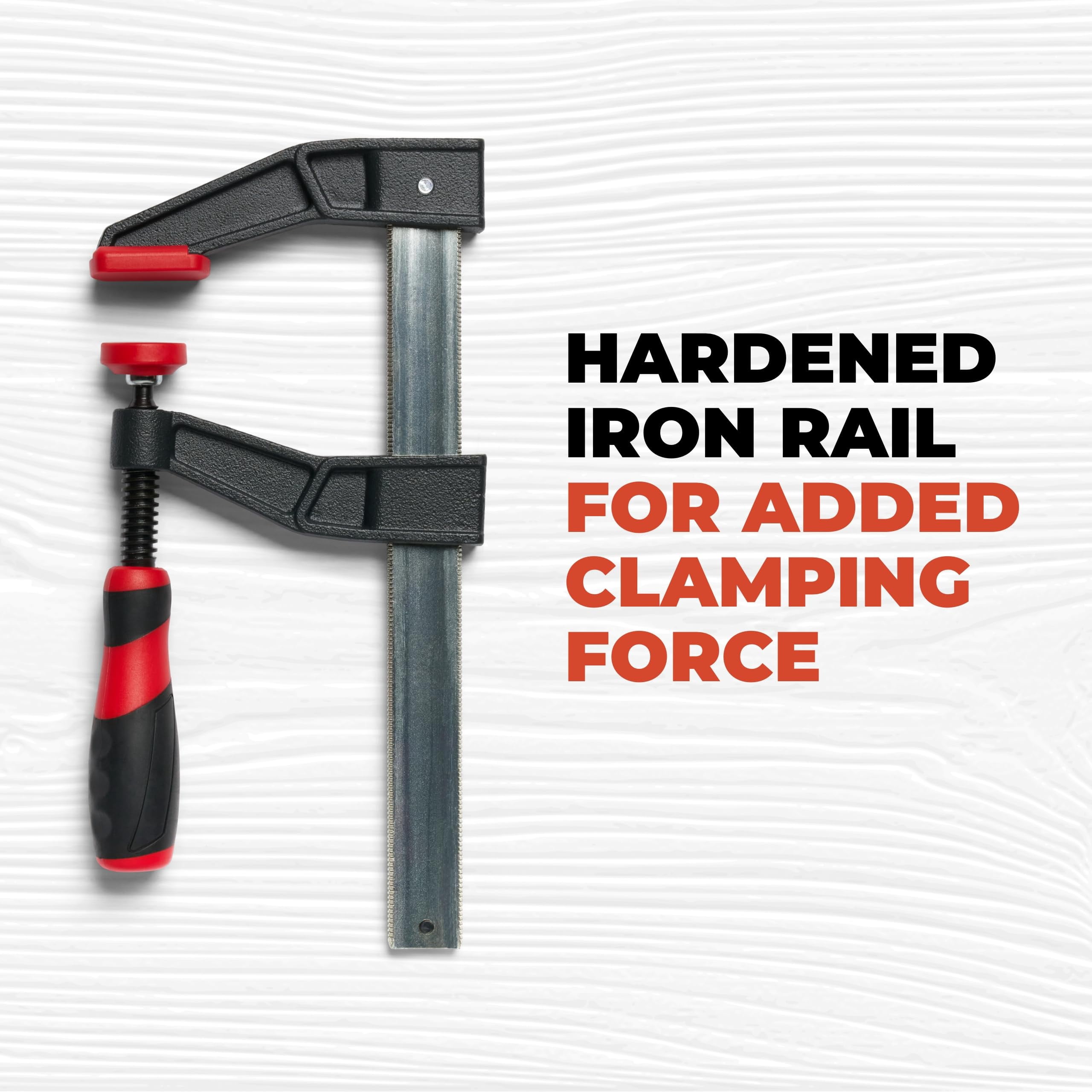 BuildSomething F-Style Bar Clamp Set - Heavy-Duty 6" Adjustable Clamps for Woodworking, Carpentry & DIY Projects - Non-Slip Handle & Padded Jaws - 2 Pack