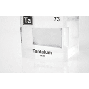 Engineered Labs Educational Tantalum Element Cube Display Clear Acrylic USA