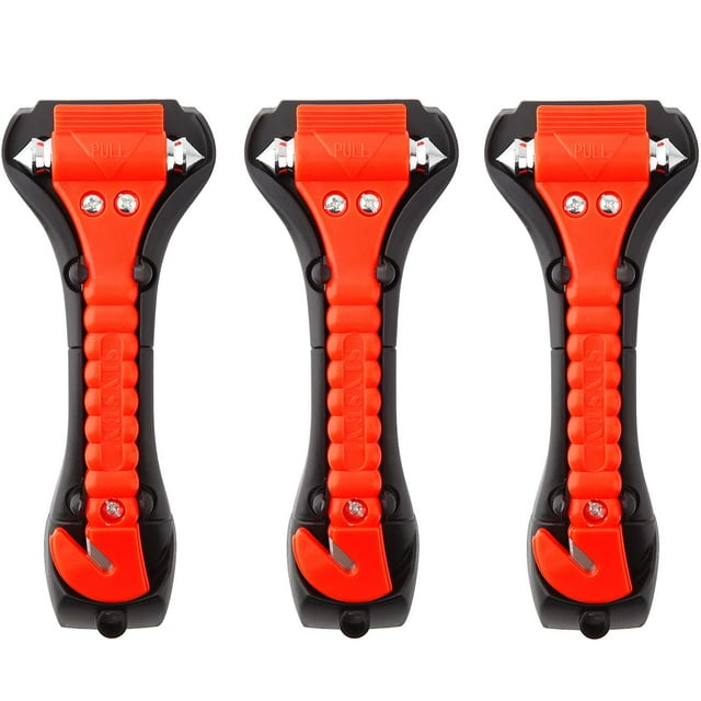 Car Safety Hammer Set of 2 Emergency Escape Tool Auto Car Window Glass Hammer Breaker and Seat Belt Cutter Escape 2-in-1 for Family Rescue & Auto Emergency Escape Tools