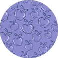 thumbnail image 1 of Ahgly Company Indoor Round Patterned Purple Mimosa Purple Area Rugs, 3' Round, 1 of 6