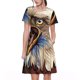 thumbnail image 1 of Easygdp Eagle With USA Flags para Vestido Transpirable de Mujer, Vestido Suelto de Manga Corta con Pliegues y Bolsillos para el Verano, 1 of 6