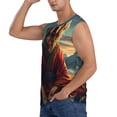thumbnail image 3 of Zufioo Meditating Golden Retriever Men's Tank Top,Men's Sleeveless Muscle Shirts,Basic Sleeveless T Shirts Casual Active Hipster Tank Top,Moisture Wicking Odor Protection-X-Large, 3 of 7