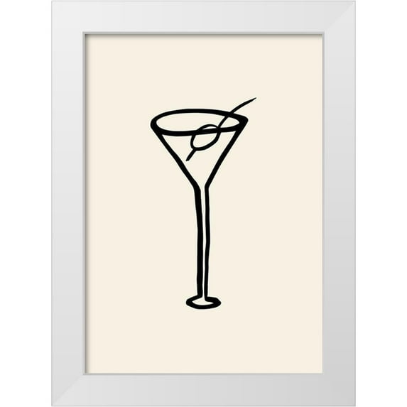 Artographie Studio 14x18 White Modern Wood Framed Museum Art Print Titled - Shaken, Not Stirred