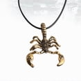 thumbnail image 2 of Collar con colgante de escorpión estilo hip hop gótico vintage para hombre, joyería para disfraz de Halloween (dorado), 2 of 5