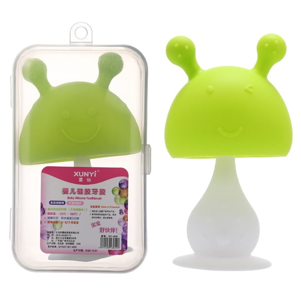 Sonajero para bebé, juguetes para la dentición, mordedor para dedos antimordeduras, juguete para bebé verde A Ehuebsd libre de BPA