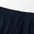 thumbnail image 3 of Wide Leg Women Pants with Pockets Plus Size Elastic High Waist Straight Leg Lounge Pants for Women Solid Color Sweatpants with Drawstring Dark Blue M, 3 of 6