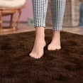 thumbnail image 3 of Junovo Super Soft Fluffy Area Rugs Modern Shag Rug for Bedroom Living Room,Cute Carpets for Kids Nursery Girls Home Dorm,5'x8',Chocolate Brown, 3 of 6