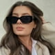 thumbnail image 2 of Gafas de sol cuadradas 2021 para mujer, gafas de sol rectangulares pequeñas de viaje de marca de lujo para mujer, gafas de sol Retro a la moda para mujer Tan Jianjun unisex, 2 of 2