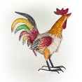 thumbnail image 3 of Alpine Corporation 18" x 7" x 17" Metal Rooster Garden Statue, Multicolor, 3 of 13