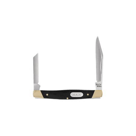 Buck Knives 0375BKSWM Deuce, Folding Pocket Knife, Black Pakawood Handle, Box