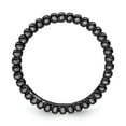 thumbnail image 3 of Auriga 925 Sterling Silver Black-plated Stackable Bead Ring for Women Size- 6, 3 of 6