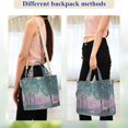 thumbnail image 4 of FORMRS Womens Corduroy Tote Bag Crossbody Shoulder Handbag with Pocket, Purple Forest Scene, 4 of 7