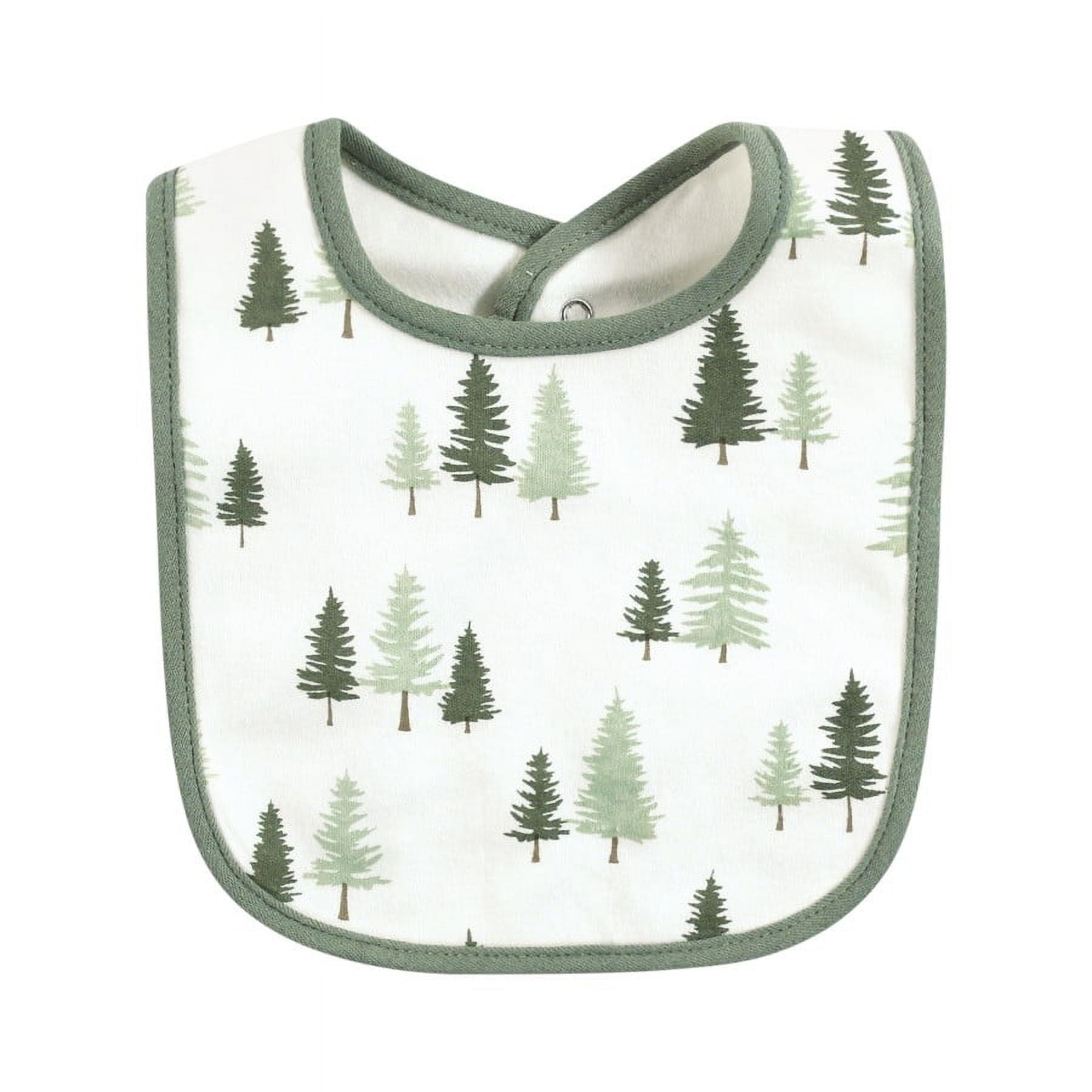 Hudson Baby Infant Girl Cotton Bibs 10pk, Winter Forest, One