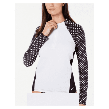$74 Nike Women's Printed Long-Sleeve Rash Guard Swimwear Size S