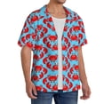 thumbnail image 2 of Fotbe Cartoon Crabs Camisa Estampada de Manga Corta para Hombre, Casual de Verano, Estilo Playero, Sin Arrugas-Large, 2 of 5
