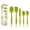 Green, variant on OVENTE Set of 5 Silicone Spatula, Food Grade & Non Stick Rubber, Heat Resistant, Black SP12305B