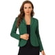 thumbnail image 1 of AllegK ChaqueDe Traje De ChaqueElástiCon Cuello De SolaPaOficiDe Trabajo PaMujer Verde Oscuro XL, 1 of 5