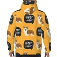 thumbnail image 5 of Bingfone Corgi Men'S Drawstring Hoodie Long Sleeve Pocket Sweatshirts-Large, 5 of 9