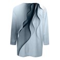 thumbnail image 5 of Besolor Hauts d'Été pour Femmes 2024 Mode Imprimé Col Rond T-Shirts Habillés Décontractés Blouse Manches 3/4 et Hauts, 5 of 5