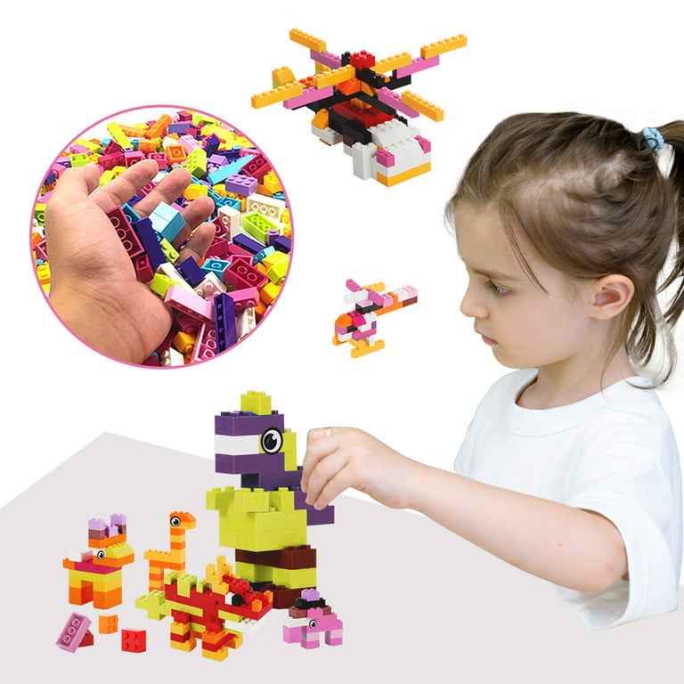 Building Blocks 1000 Pieces Classic Building Bricks Compatible with Lego 11  Random Colors with 3 Baseplates Preschool Learning Educational Toy Gift