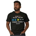 thumbnail image 4 of Retro PACMAN Dont Play With Your Food Men's Graphic T Shirt Tees Brisco Brands X, 4 of 4