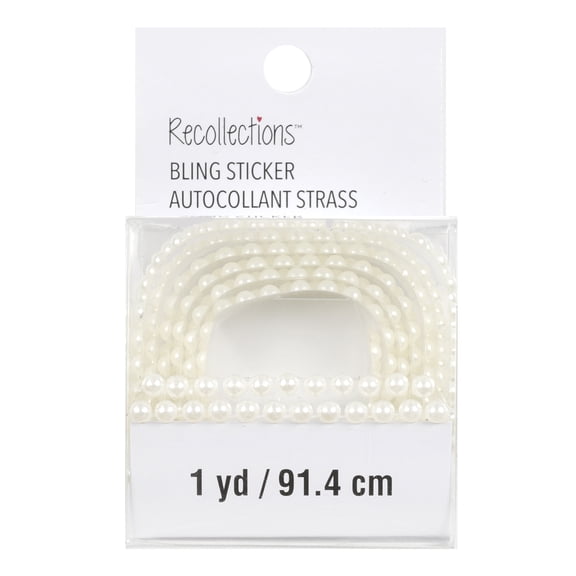 Recollections Faux Pearl Stickers Bling on a Roll, 12 Pack