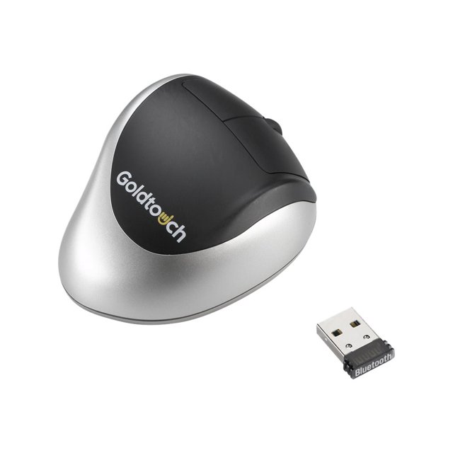 Goldtouch Ergonomic - Mouse - right-handed - optical - wireless - Bluetooth - Bluetooth USB adapter