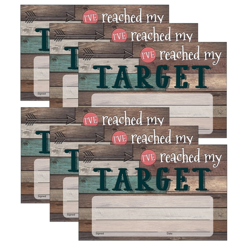 Home Sweet Classroom I've Reached My Target Awards, 25 Per Pack, 6 ...