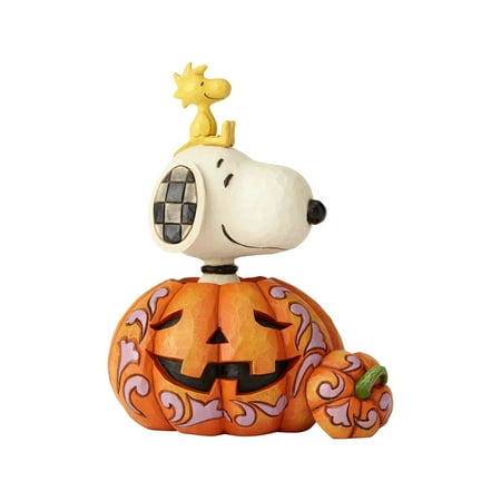 Snoopy Pumpkin - Jim Shore Peanuts 6000981 Snoopy And Woodstock Pumpkin 2018