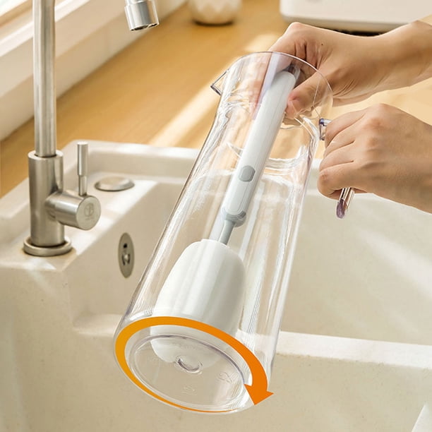 Cepillos, cepillo de limpieza, cepillo para tazas - Cepillo para lavar tazas de uso doméstico con mango largo - Herramienta especial para lavar biberones - Cepillo para tazas de agua - Cepillo de espo