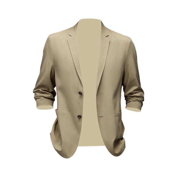 Suit Jacket Men Versatile for Wedding Anniversary Festivals Khaki XL