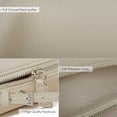 thumbnail image 4 of Bandolera DONNAIN Premium de piel granulada blanca, 4 of 5