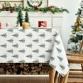 thumbnail image 3 of Christmas Tablecloth 60×120 Inch Rectangular, Trees Green Boho Washable Table Cover for Party Picnic Dinner Decor, 3 of 5