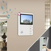 ANJIELO SMART Wired Video Apartment Intercom Door Phone Doorbell System,Handsfree Waterproof Outdoor Doorbell Indoor Monitor One Key Unlock for Home Villa