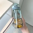 thumbnail image 2 of Bouteille d'Eau Transparente Portable Couvercle Rabattable Étanche Bouteille à Boire Bouteille à Boire, 2 of 10