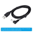 thumbnail image 5 of Uxcell 5Ft USB to DC 5.5x2.5mm Barrel Jack Power Cable, 2 Pcs Wire Adapter Connector Charging Cord, Black, 5 of 5