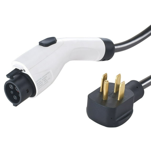 HCY Level 2 Portable EV Charger, 40A 240V, Electric Vehicle Charger with 25 ft Charging Cable NEMA 14-50P Plug, 40A/32A/24A/16A Adjustable Current Plug-in Home EV Charging Station for SAE J1772 EVs