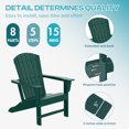 thumbnail image 2 of PIPOPA Outdoor Adirondack Chair set of 2, HDPE All Weather Patio Chair for Deck Backyard Garden, Forest, 2 of 7