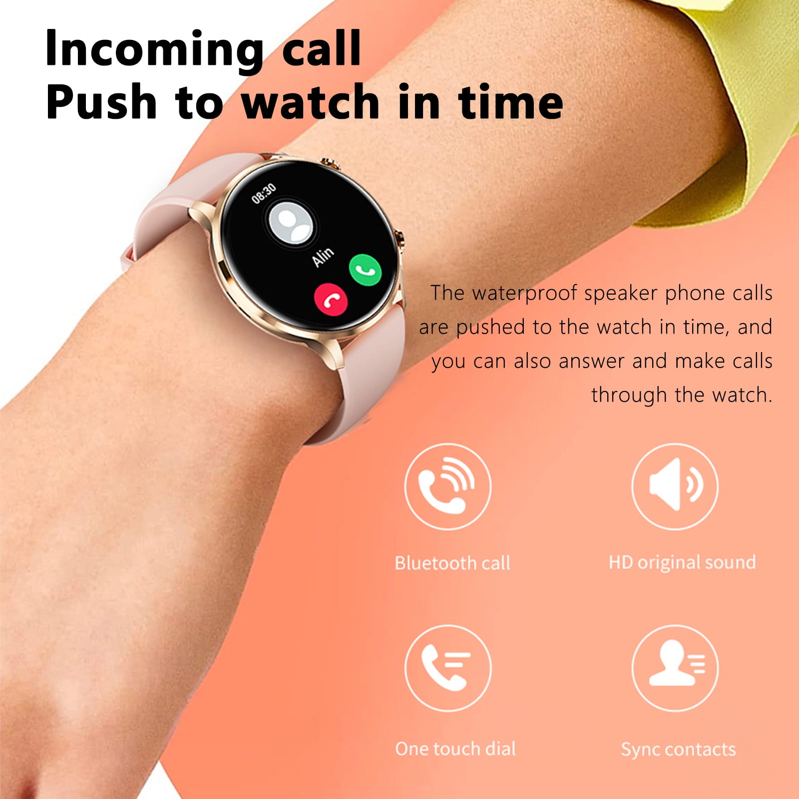 VOPOCO Smart Watch for Men Women Make/Answer Calls 1.39" HD Screen Sports Watch with Sports Modes Smartwatch Compatible with iPhone Android