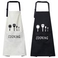 thumbnail image 1 of 2 Pack Adjustable Kitchen Cooking Aprons, Waterproof Aprons with Pocket Chef's for Women and Men, 1 of 7