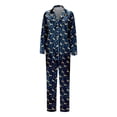 thumbnail image 4 of Razzly Matching Christmas Pajamas for Family Family Pajama Matching Sets Christmas Pj Sets Crazy Style Christmas Family Pjs with Couple Outfit Loungewear Sets Pjs for Him and Her(Dark Blue,XXL), 4 of 6