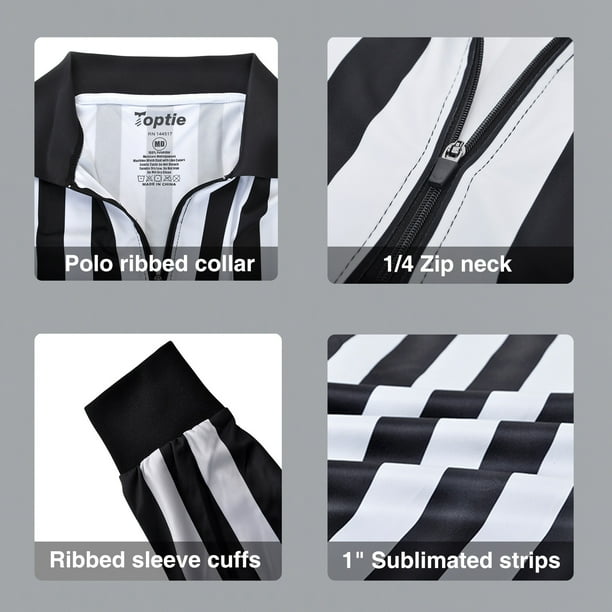 トップス BLACKBIRD long sleeve referee shirt TOPTIE Men's Official Long Sleeve Black & White Striped