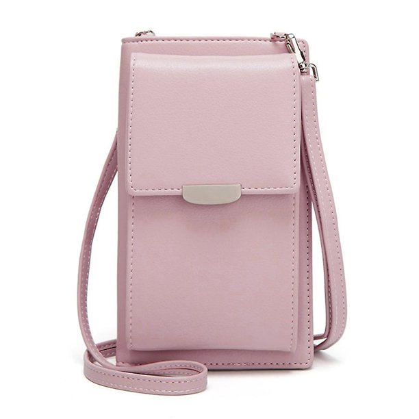 S Black Mini bolso multifuncional largo de gran capacidad de Pu bolso de hombro bolso diagonal para teléfono móvil