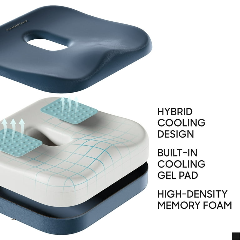Sharper Image® Coccyx Seat Cushion, Cooling Gel Memory Foam, Extra