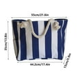 thumbnail image 2 of GBAYXJ^Black| Cotton Blue Extra Large Tote Bag Striped Black, 2 of 2