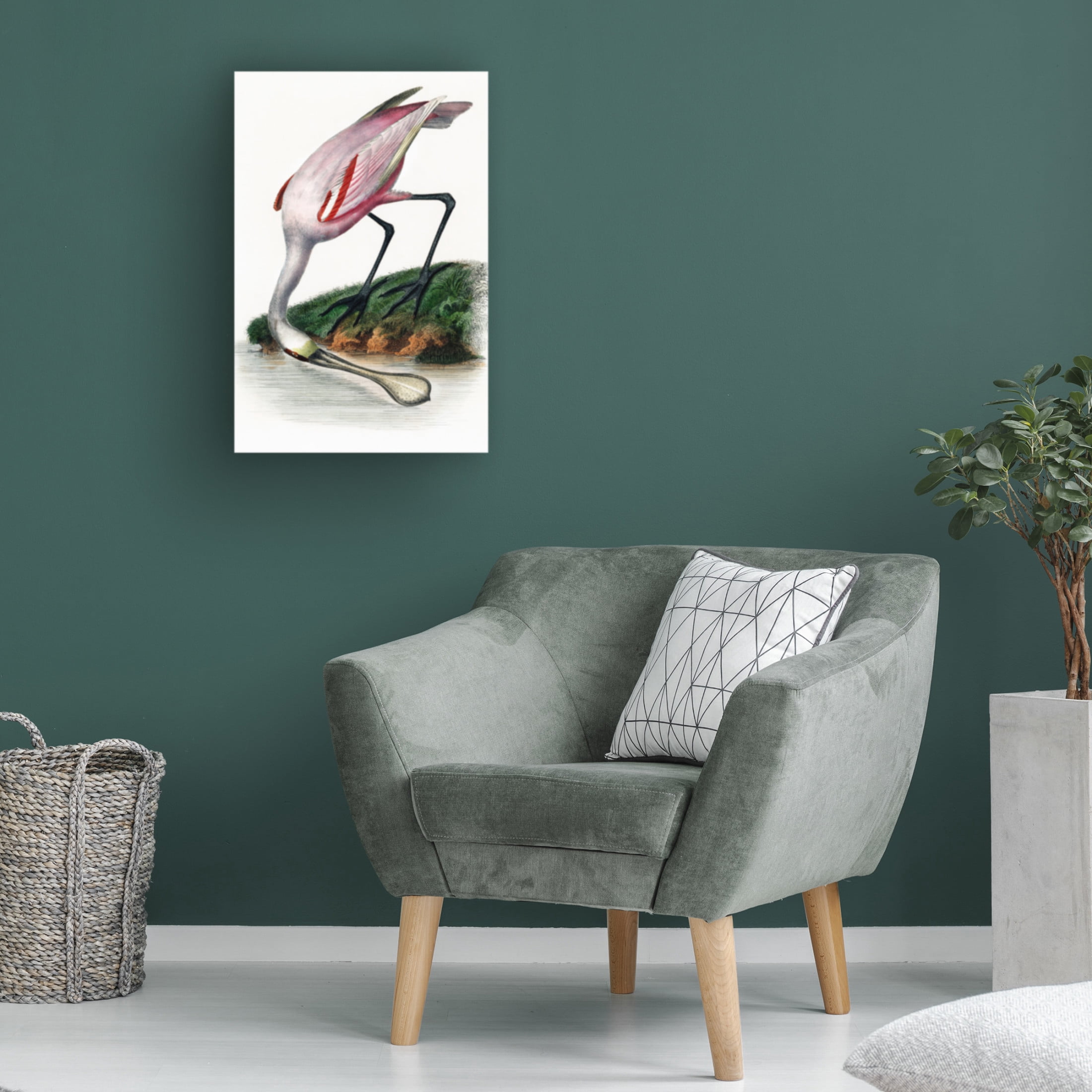 Canvas Wall Art - Incado 'Spoonbill' Wall Art for Living Room, Bedroom, or Office Décor by Trademark Fine Art - 22 x 32 Inches